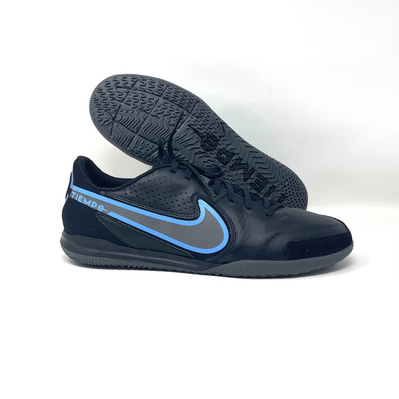 💖MEGA SALE💖Nike Legend 9 Academy IC Black LEATHER MEN'S SNEAKERS DA1190 004 - Picture 8 of 12